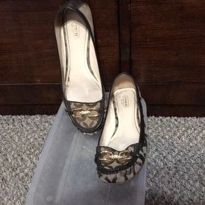 Signature flats with gold buckle